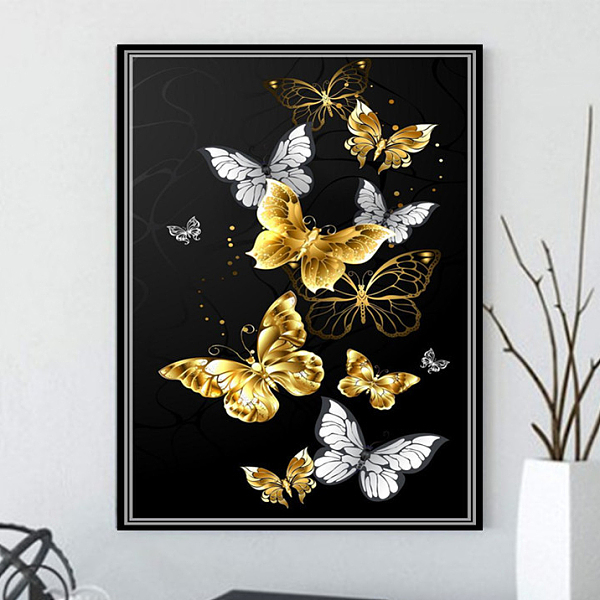 PandaHall DIY Butterfly Theme Diamond Painting Kits, Including Canvas, Resin Rhinestones, Diamond Sticky Pen, Tray Plate and Glue Clay..., Gold
PandaHall DIY Butterfly Theme Diamond Painting Kits, Including Canvas, Resin Rhinestones, Diamond Sticky Pen, Tray Plate and Glue Clay..., Gold