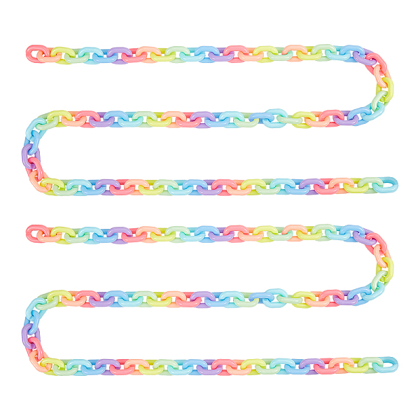 PandaHall ARRICRAFT 2Strands Handmade Acrylic Cable Chains, Colorful, Links: 19x14x4.5mm, 39.37 inch(1m)/strand Acrylic
PandaHall ARRICRAFT 2Strands Handmade Acrylic Cable Chains, Colorful, Links: 19x14x4.5mm, 39.37 inch(1m)/strand Acrylic