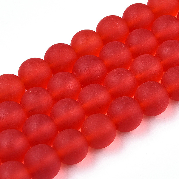 PandaHall Transparent Glass Beads Strands, Frosted, Round, Red, 9.5~10mm, Hole: 1.5mm, about 41~42pcs/strand, 14.88~15.12 inch(37.8~38.4cm)...
PandaHall Transparent Glass Beads Strands, Frosted, Round, Red, 9.5~10mm, Hole: 1.5mm, about 41~42pcs/strand, 14.88~15.12 inch(37.8~38.4cm)...