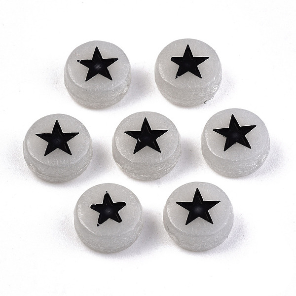 PandaHall Luminous Acrylic Beads, Glow in the Dark, Flat Round, Star, Black, 7x4mm, Hole: 1.5mm Acrylic Flat Round Black
PandaHall Luminous Acrylic Beads, Glow in the Dark, Flat Round, Star, Black, 7x4mm, Hole: 1.5mm Acrylic Flat Round Black