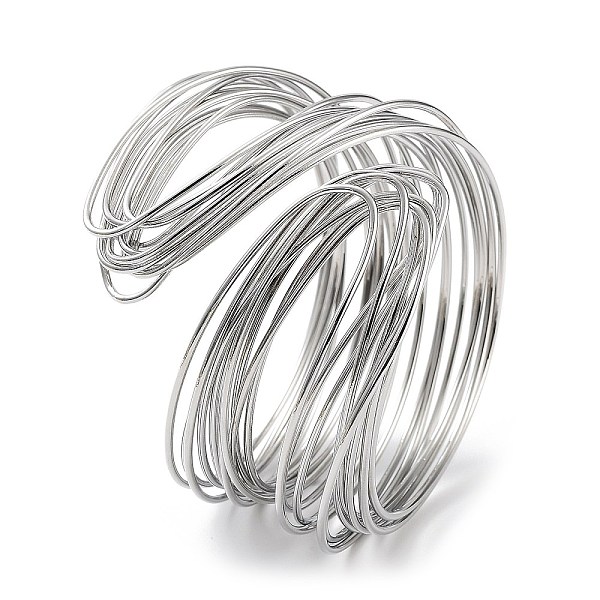 PandaHall Rack Plating Brass Cuff Bangles for Women, Lead Free & Cadmium Free, Platinum, 1-3/8~2 inch(3.4~5cm), Inner Diameter: 2 inch(5cm)...
PandaHall Rack Plating Brass Cuff Bangles for Women, Lead Free & Cadmium Free, Platinum, 1-3/8~2 inch(3.4~5cm), Inner Diameter: 2 inch(5cm)...