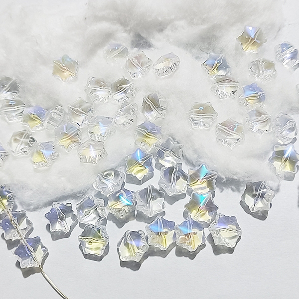 PandaHall Transparent Glass Beads, Christmas Snowflake, Clear AB, 11.5x10.5x7.5mm, Hole: 1mm Glass Snowflake White
PandaHall Transparent Glass Beads, Christmas Snowflake, Clear AB, 11.5x10.5x7.5mm, Hole: 1mm Glass Snowflake White