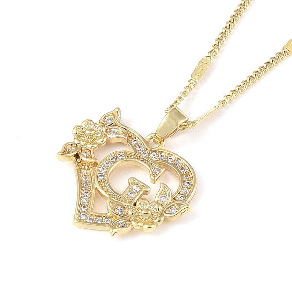 PandaHall 304 Stainless Steel Heart Pendant Necklaces with Cubic Zirconia, Letter Charms, Letter G, 16.54 inch(42cm) 304 Stainless Steel...
PandaHall 304 Stainless Steel Heart Pendant Necklaces with Cubic Zirconia, Letter Charms, Letter G, 16.54 inch(42cm) 304 Stainless Steel...