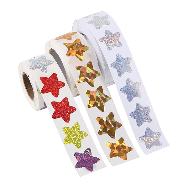 PandaHall CHGCRAFT 3 Rolls 3 Styles Laser Star Self-Adhesive Gift Tag Glitter Foil Sticker Labels, Waterproof Decals for Festival, Hoilday..., Multicolor
PandaHall CHGCRAFT 3 Rolls 3 Styles Laser Star Self-Adhesive Gift Tag Glitter Foil Sticker Labels, Waterproof Decals for Festival, Hoilday..., Multicolor