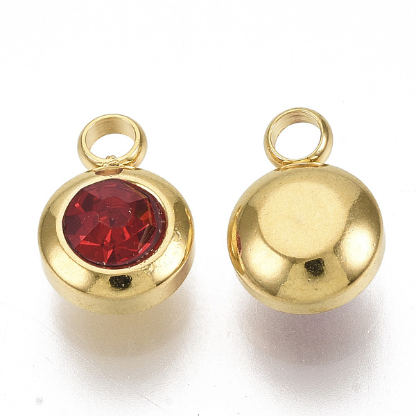 PandaHall Rhinestone Charms, January Birthstone Charms, with 201 Stainless Steel, Flat Round, Golden, Light Siam, 9x6.5x4mm, Hole: 1.8mm..., Red
PandaHall Rhinestone Charms, January Birthstone Charms, with 201 Stainless Steel, Flat Round, Golden, Light Siam, 9x6.5x4mm, Hole: 1.8mm..., Red
