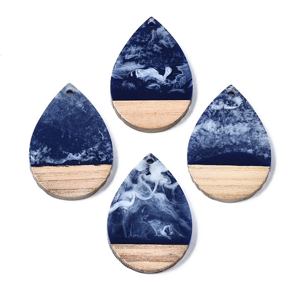 PandaHall Opaque Resin & Walnut Wood Pendants, Two Tone, Teardrop, Blue, 36.5x24.5x3mm, Hole: 2mm Resin+Wood Teardrop Blue
PandaHall Opaque Resin & Walnut Wood Pendants, Two Tone, Teardrop, Blue, 36.5x24.5x3mm, Hole: 2mm Resin+Wood Teardrop Blue