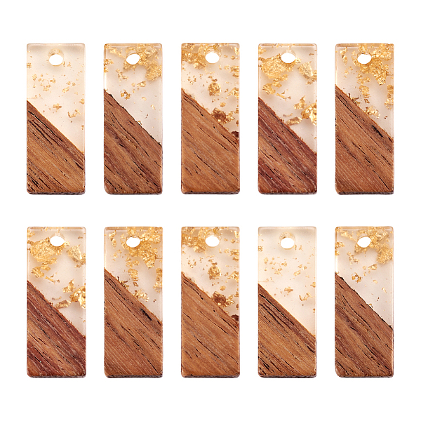 PandaHall Transparent Resin & Walnut Wood Pendants, with Gold Foil, Rectangle, Clear, 23x9x3.5mm, Hole: 2mm Resin+Wood Rectangle Clear
PandaHall Transparent Resin & Walnut Wood Pendants, with Gold Foil, Rectangle, Clear, 23x9x3.5mm, Hole: 2mm Resin+Wood Rectangle Clear