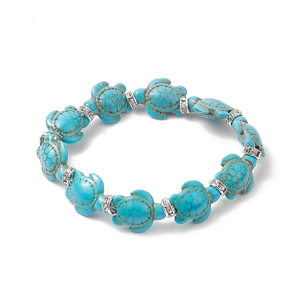 PandaHall Dyed Synthetic Turquoise Tortoise Beaded Stretch Bracelet for Women, Turquoise, Inner Diameter: 2-1/8 inch(5.3cm) Synthetic..., Green
PandaHall Dyed Synthetic Turquoise Tortoise Beaded Stretch Bracelet for Women, Turquoise, Inner Diameter: 2-1/8 inch(5.3cm) Synthetic..., Green