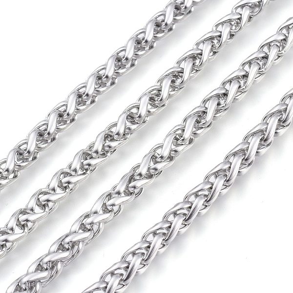 PandaHall 304 Stainless Steel Wheat Chains, Unwelded, with Spool, Stainless Steel Color, 5mm, about 32.8 Feet(10m)/roll 304 Stainless Steel
PandaHall 304 Stainless Steel Wheat Chains, Unwelded, with Spool, Stainless Steel Color, 5mm, about 32.8 Feet(10m)/roll 304 Stainless Steel