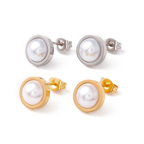 PandaHall 6 Pair Shell Pearl Half Round Stud Earrings, 304 Stainless Steel Post Earrings for Women, White, Mixed Color, 10mm, Pin: 1mm Shell...
PandaHall 6 Pair Shell Pearl Half Round Stud Earrings, 304 Stainless Steel Post Earrings for Women, White, Mixed Color, 10mm, Pin: 1mm Shell...