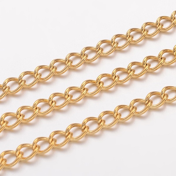PandaHall 3.28 Feet Ion Plating(IP) 304 Stainless Steel Twisted Chains, Curb Chains, Unwelded, Golden, 5x3.5x0.8mm 304 Stainless Steel
PandaHall 3.28 Feet Ion Plating(IP) 304 Stainless Steel Twisted Chains, Curb Chains, Unwelded, Golden, 5x3.5x0.8mm 304 Stainless Steel