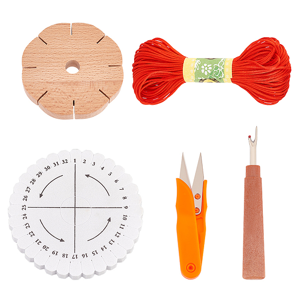 PandaHall Knitting Tool Sets, Including Foam & Wood Bracelet Braiding Disc, High-carbon Steel Scissors, Nylon Thread, Steel Plastic Handle..., Multicolor
PandaHall Knitting Tool Sets, Including Foam & Wood Bracelet Braiding Disc, High-carbon Steel Scissors, Nylon Thread, Steel Plastic Handle..., Multicolor