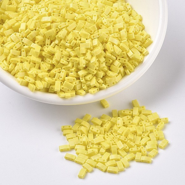 PandaHall MIYUKI Half TILA Beads, Japanese Seed Beads, 2 Hole, (HTL404FR) Matte Opaque Yellow AB, 5x2.3x1.9mm, Hole: 0.8mm, about...
PandaHall MIYUKI Half TILA Beads, Japanese Seed Beads, 2 Hole, (HTL404FR) Matte Opaque Yellow AB, 5x2.3x1.9mm, Hole: 0.8mm, about...