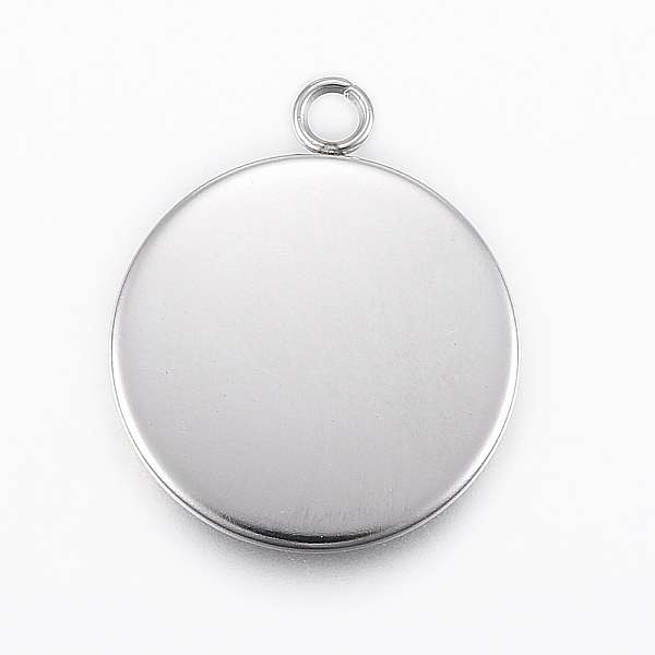 PandaHall 304 Stainless Steel Pendant Cabochon Settings, Flat Round, Stainless Steel Color, Tray: 18x1.6mm, 24x20x2mm, Hole: 2.2mm 304...
PandaHall 304 Stainless Steel Pendant Cabochon Settings, Flat Round, Stainless Steel Color, Tray: 18x1.6mm, 24x20x2mm, Hole: 2.2mm 304...