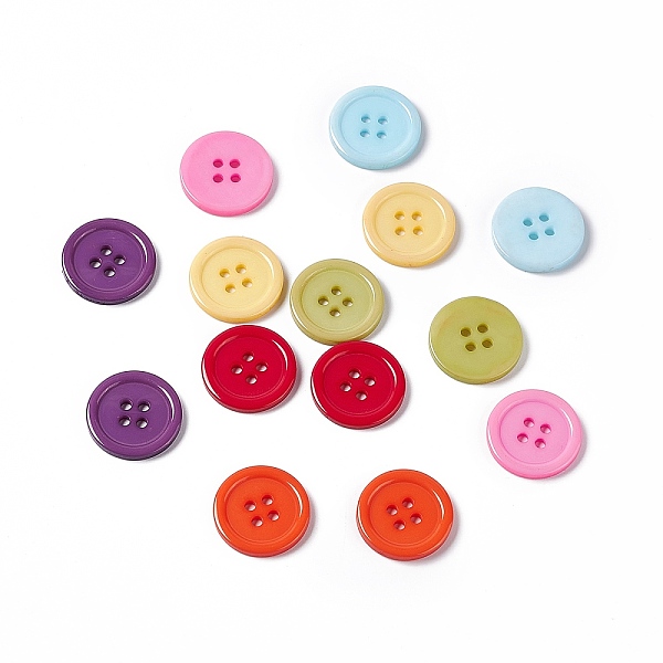 PandaHall Resin Buttons, Dyed, Flat Round, Mixed Color, 20x3mm, Hole: 2mm, 195pcs/bag Resin Flat Round Multicolor
PandaHall Resin Buttons, Dyed, Flat Round, Mixed Color, 20x3mm, Hole: 2mm, 195pcs/bag Resin Flat Round Multicolor
