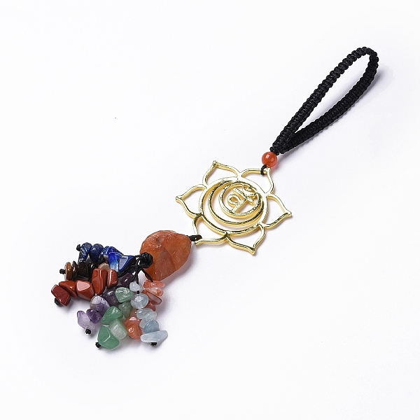 PandaHall Natural Raw Carnelian & Mixed Stone Chips Tassel Pendant Decorations, Chakra Theme Alloy Charms Hanging Ornament, Svadhistana...
PandaHall Natural Raw Carnelian & Mixed Stone Chips Tassel Pendant Decorations, Chakra Theme Alloy Charms Hanging Ornament, Svadhistana...