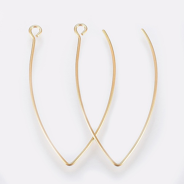 PandaHall Ion Plating(IP) 304 Stainless Steel Earring Hooks, Ear Wire, with Horizontal Loop, Real 14K Gold Plated, 41x22x0.8mm, Hole: 2.5mm...
PandaHall Ion Plating(IP) 304 Stainless Steel Earring Hooks, Ear Wire, with Horizontal Loop, Real 14K Gold Plated, 41x22x0.8mm, Hole: 2.5mm...
