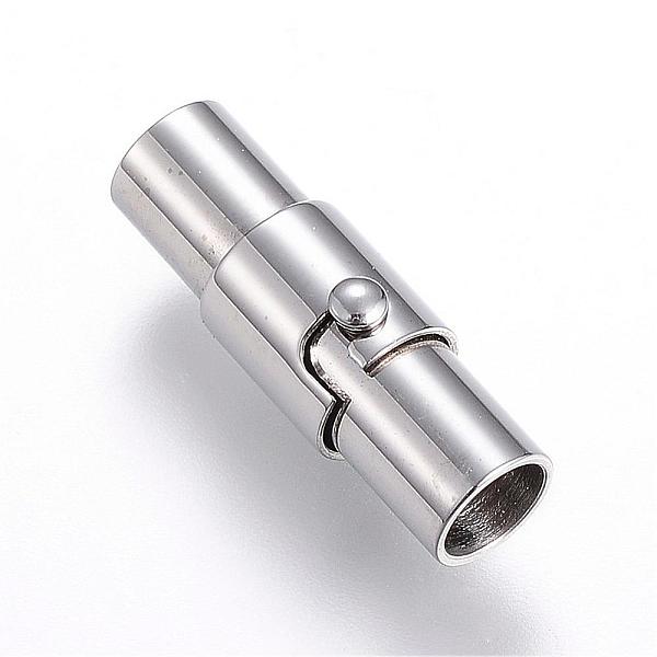 PandaHall 304 Stainless Steel Locking Tube Magnetic Clasps, Column, Stainless Steel Color, 17.5x6mm, Hole: 4mm 304 Stainless Steel Column
PandaHall 304 Stainless Steel Locking Tube Magnetic Clasps, Column, Stainless Steel Color, 17.5x6mm, Hole: 4mm 304 Stainless Steel Column