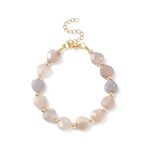 PandaHall Natural Grey Agate Heart Beaded Bracelet, Gemstone Jewelry for Women, 7-3/8 inch(18.7cm) Grey Agate
PandaHall Natural Grey Agate Heart Beaded Bracelet, Gemstone Jewelry for Women, 7-3/8 inch(18.7cm) Grey Agate