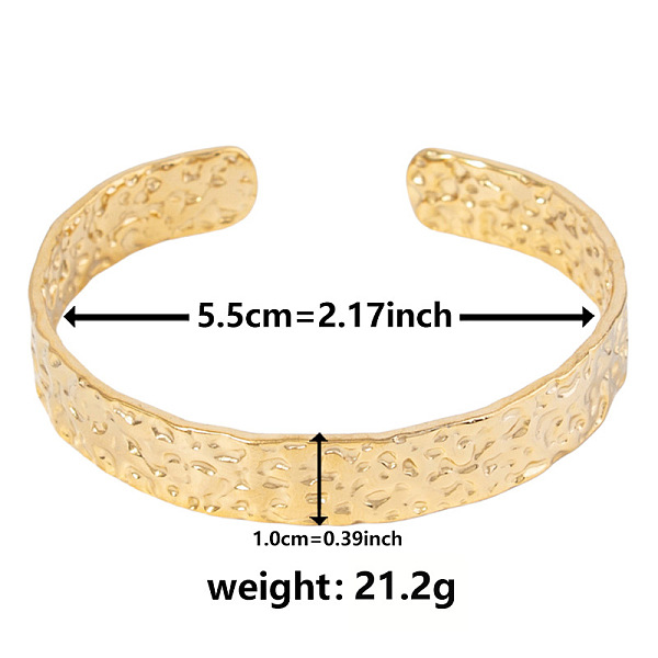 PandaHall Vintage Hammered 304 Stainless Steel Cuff Bangles for Women Stainless Steel
PandaHall Vintage Hammered 304 Stainless Steel Cuff Bangles for Women Stainless Steel
