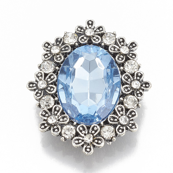PandaHall Alloy Rhinestone Flat Back Cabochons, with Acrylic Rhinestone, Faceted, Oval, Antique Silver, Light Sky Blue, 30x25x6.5mm Acrylic...
PandaHall Alloy Rhinestone Flat Back Cabochons, with Acrylic Rhinestone, Faceted, Oval, Antique Silver, Light Sky Blue, 30x25x6.5mm Acrylic...