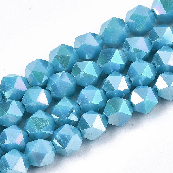 PandaHall Electroplate Opaque Glass Beads Strands, AB Color Plated, Faceted, Round, Deep Sky Blue, 5.5x5.5x5.5mm, Hole: 1mm, about...
PandaHall Electroplate Opaque Glass Beads Strands, AB Color Plated, Faceted, Round, Deep Sky Blue, 5.5x5.5x5.5mm, Hole: 1mm, about...