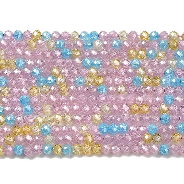 PandaHall Cubic Zirconia Bead Strands, Faceted Rondelle, Mixed Color, 3mm, Hole: 0.6mm, about 131pcs/strand, 15.16 inch(38.5cm) Cubic..., Multicolor
PandaHall Cubic Zirconia Bead Strands, Faceted Rondelle, Mixed Color, 3mm, Hole: 0.6mm, about 131pcs/strand, 15.16 inch(38.5cm) Cubic..., Multicolor
