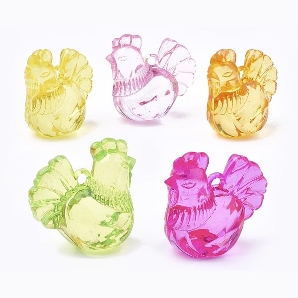 PandaHall Transparent Acrylic Pendants, Faceted, Hen, Mixed Color, 30x31.5x19mm, Hole: 2.5mm, about 70pcs/500g Acrylic Other Animal..., Multicolor
PandaHall Transparent Acrylic Pendants, Faceted, Hen, Mixed Color, 30x31.5x19mm, Hole: 2.5mm, about 70pcs/500g Acrylic Other Animal..., Multicolor