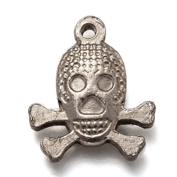 PandaHall Halloween 304 Stainless Steel Pendants, Skull, Stainless Steel Color, 21x18x3.5mm, Hole: 1.6mm 304 Stainless Steel Skull
PandaHall Halloween 304 Stainless Steel Pendants, Skull, Stainless Steel Color, 21x18x3.5mm, Hole: 1.6mm 304 Stainless Steel Skull