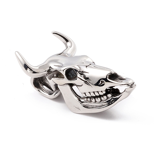 PandaHall Tibetan Style 304 Stainless Steel Pendants, Skull, Antique Silver, 43x27x16mm, Hole: 9mm 304 Stainless Steel Skull
PandaHall Tibetan Style 304 Stainless Steel Pendants, Skull, Antique Silver, 43x27x16mm, Hole: 9mm 304 Stainless Steel Skull
