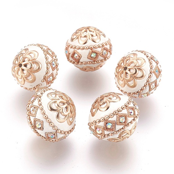 PandaHall Handmade Indonesia Beads, with Metal Findings, Round, Light Gold, Seashell Color, 19.5x19mm, Hole: 1mm Polymer Clay Round
PandaHall Handmade Indonesia Beads, with Metal Findings, Round, Light Gold, Seashell Color, 19.5x19mm, Hole: 1mm Polymer Clay Round