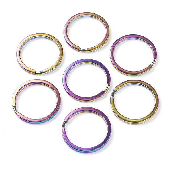 PandaHall Ion Plating(IP) 304 Stainless Steel Split Key Rings, Keychain Clasp Findings, Rainbow Color, 30x3mm 304 Stainless Steel Ring
PandaHall Ion Plating(IP) 304 Stainless Steel Split Key Rings, Keychain Clasp Findings, Rainbow Color, 30x3mm 304 Stainless Steel Ring