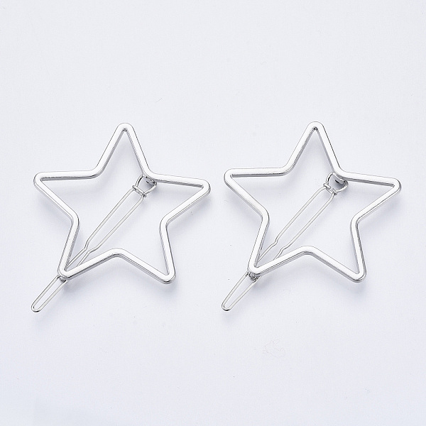 PandaHall Alloy Hollow Geometric Hair Pin, Ponytail Holder Statement, Hair Accessories for Women, Cadmium Free & Lead Free, Star, Platinum...
PandaHall Alloy Hollow Geometric Hair Pin, Ponytail Holder Statement, Hair Accessories for Women, Cadmium Free & Lead Free, Star, Platinum...