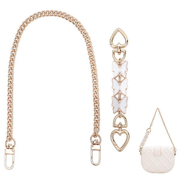 PandaHall PH 2pcs Purse Chain Straps, White Butterfly Bag Straps Extender Alloy Curb Chain Bag Straps Purse Decoration Charms for Crossbody...
PandaHall PH 2pcs Purse Chain Straps, White Butterfly Bag Straps Extender Alloy Curb Chain Bag Straps Purse Decoration Charms for Crossbody...