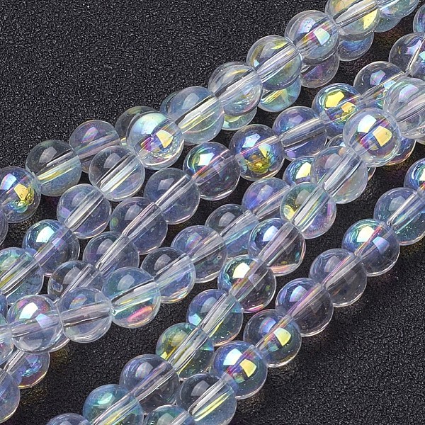 PandaHall 13 inch AB Color Plated Round Glass Beads, White, about 55pcs/strand, hole: about 0.8mm Glass Round White
PandaHall 13 inch AB Color Plated Round Glass Beads, White, about 55pcs/strand, hole: about 0.8mm Glass Round White