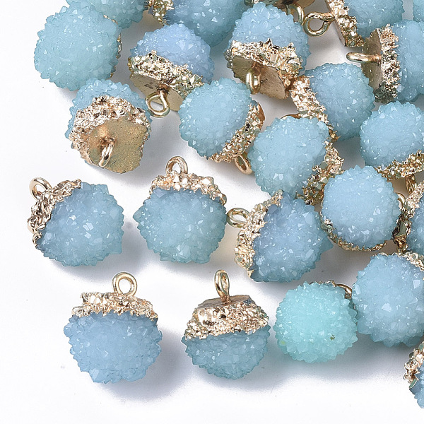 PandaHall Druzy Resin Pendants, with Top Light Gold Plated Iron Loops, Waxberry, Sky Blue, 15~17x12~14x12~13mm, Hole: 1.8mm Iron+Resin Fruit...
PandaHall Druzy Resin Pendants, with Top Light Gold Plated Iron Loops, Waxberry, Sky Blue, 15~17x12~14x12~13mm, Hole: 1.8mm Iron+Resin Fruit...