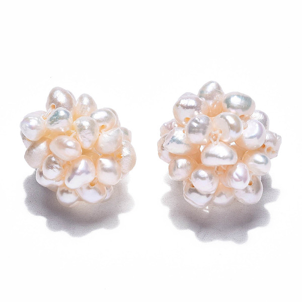 PandaHall Round Natural Cultured Freshwater Pearl Beads, Handmade Ball Cluster Beads, Creamy White, 15.5~17mm, Hole: 1.8mm Pearl Round
PandaHall Round Natural Cultured Freshwater Pearl Beads, Handmade Ball Cluster Beads, Creamy White, 15.5~17mm, Hole: 1.8mm Pearl Round