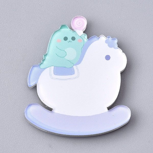 PandaHall Acrylic Safety Brooches, with Iron Pin, Dinosaur with Wooden Horse, Lilac, 39x32.5x8mm, Pin: 0.8mm Acrylic Purple
PandaHall Acrylic Safety Brooches, with Iron Pin, Dinosaur with Wooden Horse, Lilac, 39x32.5x8mm, Pin: 0.8mm Acrylic Purple