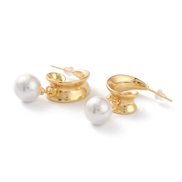 PandaHall Brass Half Hoop Earrings, with Steel Pin, Plastic Ear Nuts and Shell Pearl, Long-Lasting Plated, Semicircular, Real 18K Gold...
PandaHall Brass Half Hoop Earrings, with Steel Pin, Plastic Ear Nuts and Shell Pearl, Long-Lasting Plated, Semicircular, Real 18K Gold...