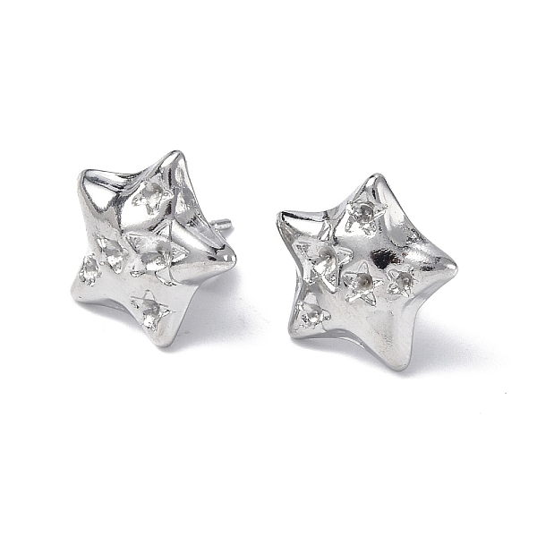 PandaHall 304 Stainless Steel Stud Earring Findings, with Rhinestone Setting, Star, Stainless Steel Color, Fit For 1.5~2mm Rhinetstone...
PandaHall 304 Stainless Steel Stud Earring Findings, with Rhinestone Setting, Star, Stainless Steel Color, Fit For 1.5~2mm Rhinetstone...