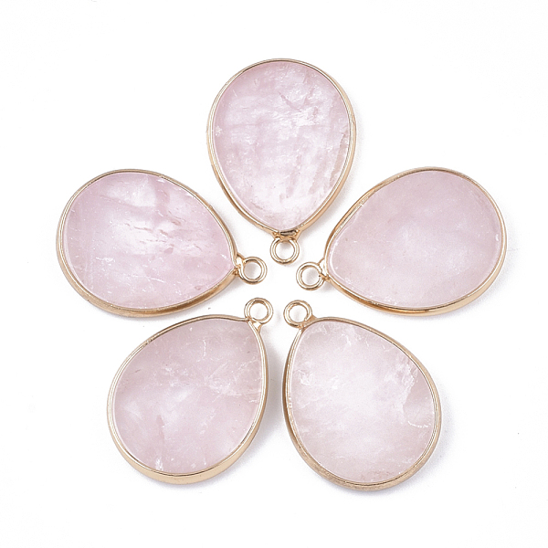 PandaHall Natural Rose Quartz Pendants, with Brass Findings, teardrop, Golden, 30.5x21~22x3~3.5mm, Hole: 2mm Rose Quartz Teardrop 
PandaHall Natural Rose Quartz Pendants, with Brass Findings, teardrop, Golden, 30.5x21~22x3~3.5mm, Hole: 2mm Rose Quartz Teardrop