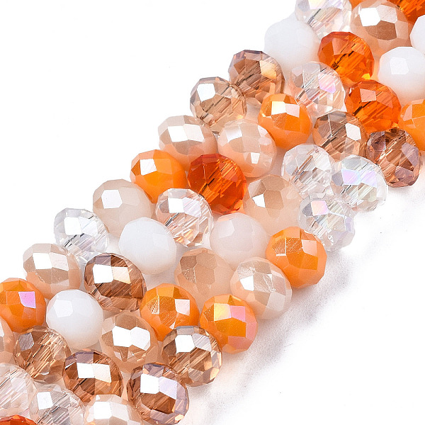 PandaHall Electroplate Glass Beads Strands, Faceted, Rondelle, Dark Orange, 5.5~6x5mm, Hole: 1mm, about 90~92pcs/strand, 16.54 inch~16.93...
PandaHall Electroplate Glass Beads Strands, Faceted, Rondelle, Dark Orange, 5.5~6x5mm, Hole: 1mm, about 90~92pcs/strand, 16.54 inch~16.93...