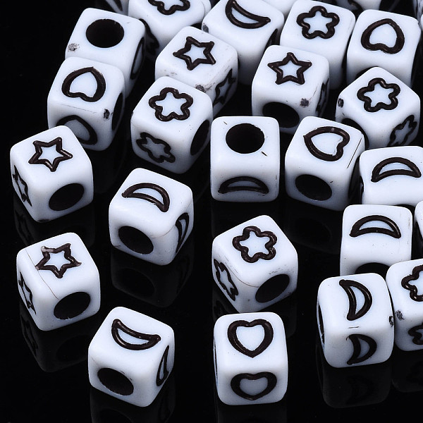 PandaHall Opaque Acrylic Beads, Cube with Moon or Star or Heart, White, 6x6x6mm, Hole: 3mm, about 2995pcs/500g Acrylic Cube White
PandaHall Opaque Acrylic Beads, Cube with Moon or Star or Heart, White, 6x6x6mm, Hole: 3mm, about 2995pcs/500g Acrylic Cube White