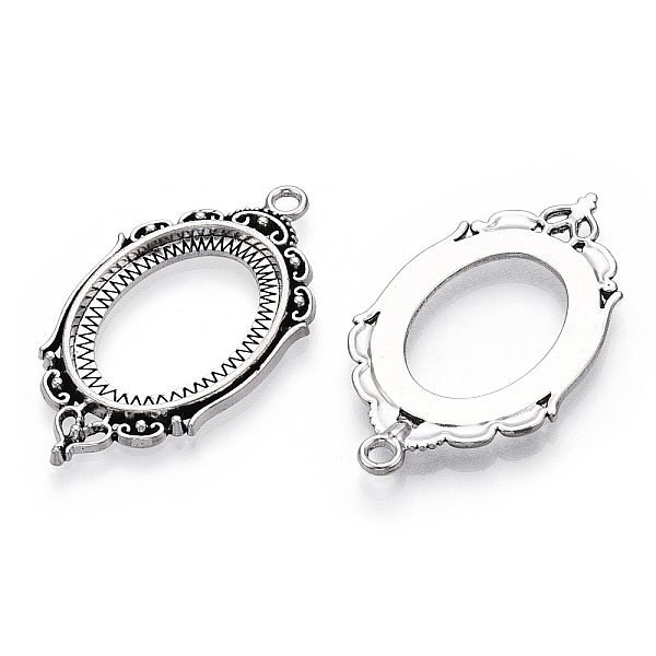 PandaHall Zinc Alloy Link Cabochon Settings, Bezel Open Back Settings, Cadmium Free & Lead Free, Oval, Antique Silver, 42.5x23.5x2mm, Hole...
PandaHall Zinc Alloy Link Cabochon Settings, Bezel Open Back Settings, Cadmium Free & Lead Free, Oval, Antique Silver, 42.5x23.5x2mm, Hole...