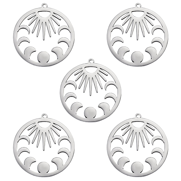 PandaHall 5Pcs 201 Stainless Steel Pendants, Laser Cut, Moon Phase Charms, Stainless Steel Color, 30x28x1mm, Hole: 1.4mm 201 Stainless Steel...
PandaHall 5Pcs 201 Stainless Steel Pendants, Laser Cut, Moon Phase Charms, Stainless Steel Color, 30x28x1mm, Hole: 1.4mm 201 Stainless Steel...