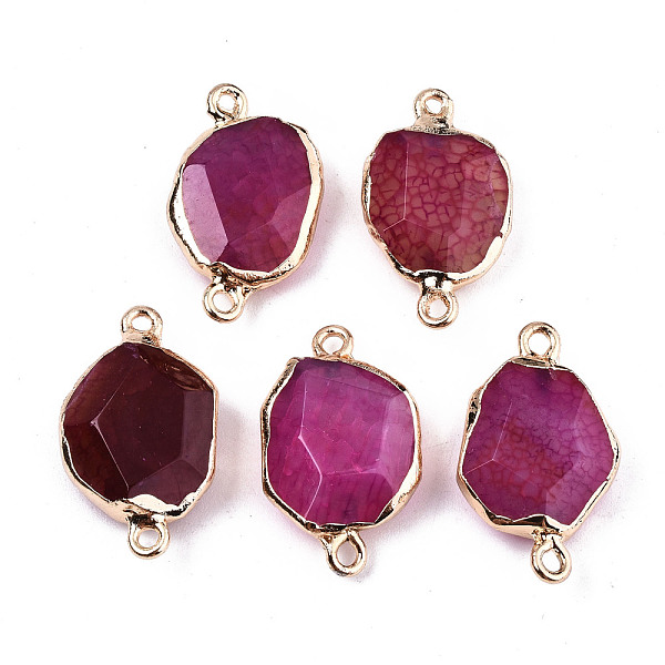 PandaHall Natural Agate Links Connectors, Light Gold Tone Brass Edge, Faceted Oval, Dark Violet, 25x15x6mm, Hole: 2mm Natural Agate Oval
PandaHall Natural Agate Links Connectors, Light Gold Tone Brass Edge, Faceted Oval, Dark Violet, 25x15x6mm, Hole: 2mm Natural Agate Oval