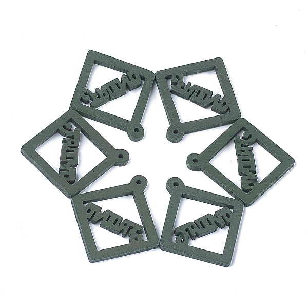 PandaHall Spray Painted Wood Pendants, Rhombus with Word Friend, Dark Slate Gray, 33.5x30x2.5mm, Hole: 1.5mm Wood Rhombus Gray
PandaHall Spray Painted Wood Pendants, Rhombus with Word Friend, Dark Slate Gray, 33.5x30x2.5mm, Hole: 1.5mm Wood Rhombus Gray