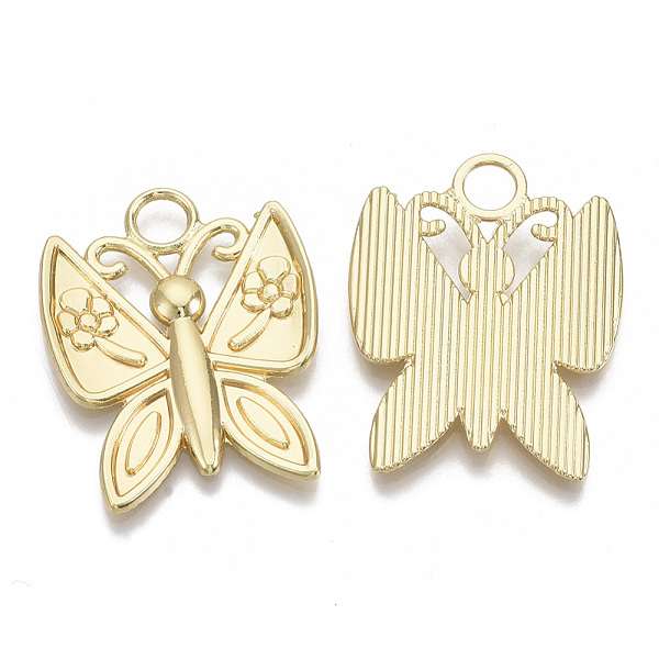 PandaHall Alloy Pendants, Butterfly with Flower, Light Gold, 33x26x2.5mm, Hole: 4.5mm Alloy Butterfly
PandaHall Alloy Pendants, Butterfly with Flower, Light Gold, 33x26x2.5mm, Hole: 4.5mm Alloy Butterfly