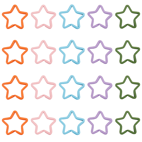 PandaHall SUNNYCLUE 20Pcs 5 Colors Spray Painted Iron Split Key Rings, Keychain Clasp Findings, Star, Mixed Color, 33.5x35x3mm, Inner..., Multicolor
PandaHall SUNNYCLUE 20Pcs 5 Colors Spray Painted Iron Split Key Rings, Keychain Clasp Findings, Star, Mixed Color, 33.5x35x3mm, Inner..., Multicolor