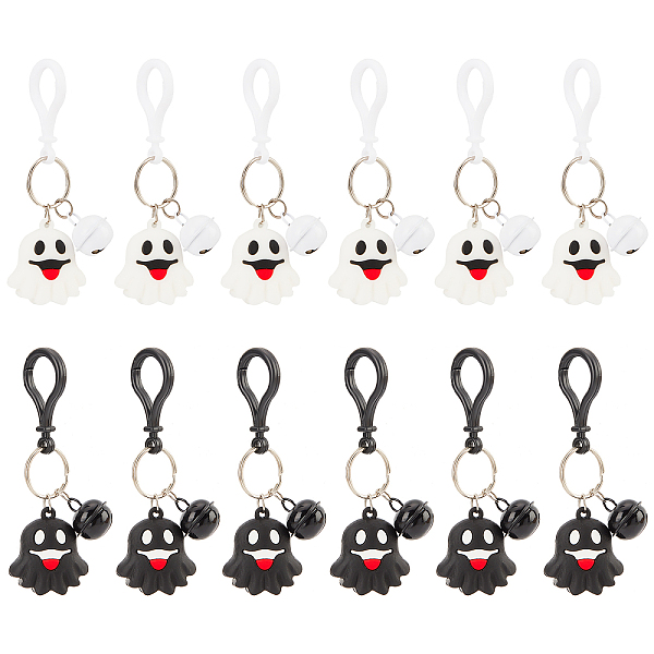 PandaHall CRASPIRE 12Pcs 2 Colors Halloween Theme Cute Cartoon PVC Ghost Pendant Keychain with Bell Charm, with Iron Findings, Mixed Color..., Multicolor
PandaHall CRASPIRE 12Pcs 2 Colors Halloween Theme Cute Cartoon PVC Ghost Pendant Keychain with Bell Charm, with Iron Findings, Mixed Color..., Multicolor